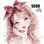 original sticker « no.5590 »     //     人物ステッカー オリジナルステッカー オリジナル人物ステッカー ステッカー cotton melody 