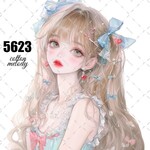 original sticker « no.5623 »     //     人物ステッカー オリジナルステッカー オリジナル人物ステッカー ステッカー cotton melody 