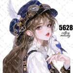 original sticker « no.5628 »     //     人物ステッカー オリジナルステッカー オリジナル人物ステッカー ステッカー cotton melody 
