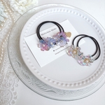 ꫛꫀꪝ✧‧˚夜桜カラー💙🌸綺麗め小花のsetアクセサリー