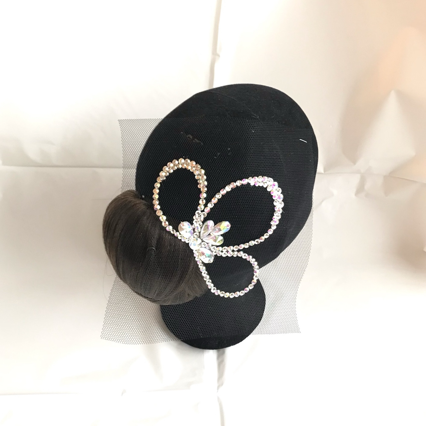 ヘアオーナメント　社交ダンス　ヘアアクセサリー 黒 HA-60 Ballroom 社交ダンスヘアアクセサリー 髪飾り