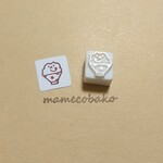 《再販》ごはんさん（水玉）：消しゴムはんこ。