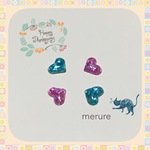 ハートのピアス❤︎1ペア❤︎金属アレルギー対応