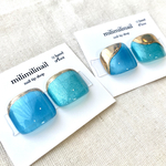 【再販♡ˊ˗】ブルーマグネットカラーのフットネイルチップ𓇼親指2本セット