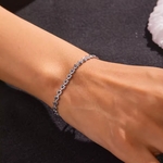 《ステンレス》軽量 silver ハートチェーンのブレスレット