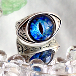 再販・ゴシックなウィザードブルー ガラスアイ ring（８号～２４号）