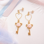恋するミニバラ＊魔法の鍵＊♡ピアスorイヤリング