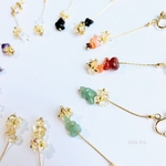 【Ｐ様専用】天然石 (7種) × お花の揺れる ピアス ＊ イヤリング 