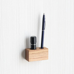 【マグネットタイプ】印鑑 ペン スタンド オーク シャチハタ 印鑑ホルダー ハンコ立て ペン立て 玄関