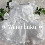 犬服 完成品 ⭐︎ ホワイトエンジェル （胴34/着丈24）