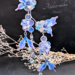 人魚の忘れ物　ピアス　人魚　マーメイド　イヤリング　ディップアート　ゆらゆら　レジン　サージカルステンレス