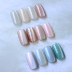 とろけるような艶感『ピュアマグネイル』🫧💅🩵　　　選べるカラー/ネイルチップ/大人/シンプル/選べる/淡色/マグネット/秋/冬