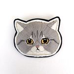猫ちゃんの刺繍ブローチ(エキゾチック/トラディショナル)