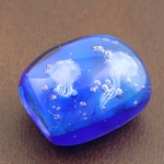 帯留〜ゆらゆらくらげの水中散歩〜青色