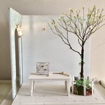 リバーシブル　撮影6セット　床+壁パネル（アーチ&プレーン）+街路樹+テーブル+ランプ照明