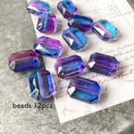 【特集掲載】12pcs★beads・blue aurora（アクリルビーズ）