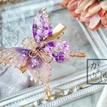 紫陽花柄の蝶のヘアクリップ〜Luxury〜（hair ornaments of  butterfly〜Luxury〜）
