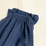 総 レース　ネイビー　バルーン　スモック　ノースリーブ　タンクトップ　レース　刺繍　春　春服　夏　夏服　おしゃれ　かわいい　ペットウェア　ドッグウェア　犬服　紺