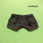 カーゴパンツ  20cmぬいぐるみ服  カーキ迷彩風