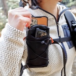 【ONS EB】ULショルダーハーネス スマホポーチ ECOPAK ブラック登山 アウトドア 防水 スマホショルダー ウルトラライト 