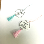 2個セット  ネコとタッセルのネームタグ