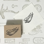 【SALE  ¥800→¥400】『なす』☆野菜 / 食べ物 / 植物 / クリアスタンプ / 木の持ち手スタンプ / コラージュや手帳などに♪