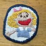 再販 smile girl〜手刺繍ブローチ〜B