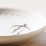 Twin パール cross ring/sv925