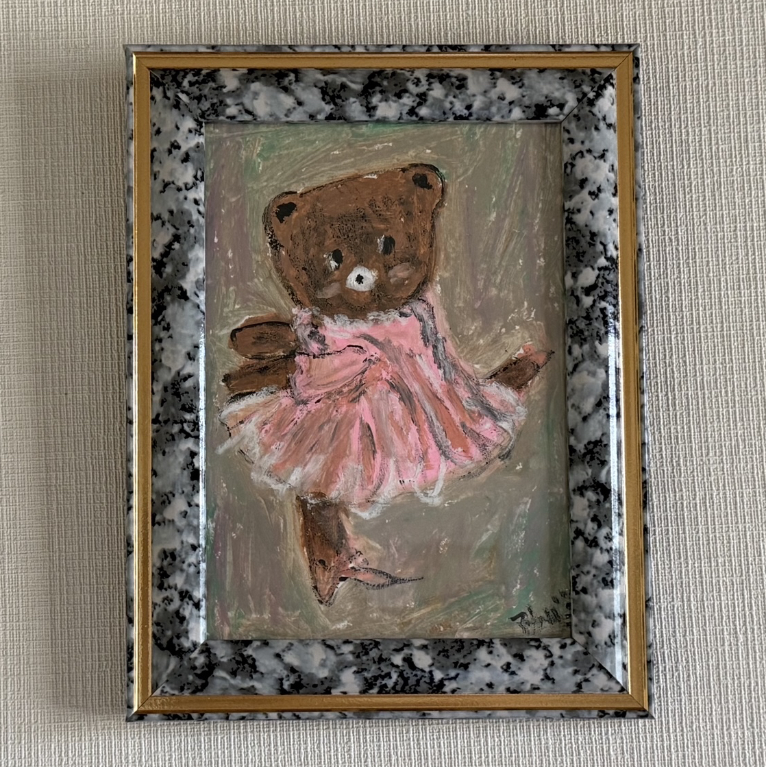 絵画。原画【バレエを踊る熊ちゃん】 絵画。原画【バレエを踊る熊ちゃん】 - 麦のアードなど | minne