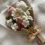 枯れない花束 あみぐるみ プレゼント ナチュラル　かぎ編み 毛糸の花