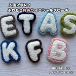 【選べるA〜Z×カラー】枠ありブローチ｜パンチニードル｜イニシャル・入園入学・推し活にぴったり