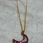 彩り月・紫 ～ロングネックレス～