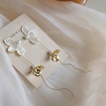 No.12 ( pierce / earring ) lace flower long chain
