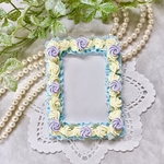 トレカケース ホイップデコ (フリルローズ) 　トレカケース/ホイップデコ/ホイップ/薔薇/ブラック/グレー/ピンク/ラメ/推し活/写真/アンティーク調