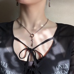 【 connect charm necklace 】ｽﾃﾝﾚｽﾁｪｰﾝネックレス