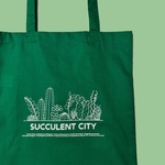 【 SUCCULENT CITY 】トートバッグ ケリーグリーン
