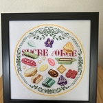 confiserie🍬砂糖菓子🍬クロスステッチ刺繍額