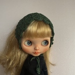  バブーシュカ  松編み ダークグリーン ⋈for blythe