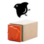 ハンコ 千鳥 かわいいスタンプ・はんこ・ゴム印 小鳥・動物 印影サイズ：10mm×9mm