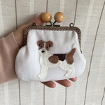 わんこのがま口🐾カフェカーテンリメイク品