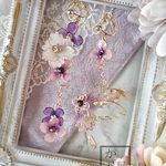 紫陽花と蝶のイヤリング〜Luxury〜（earrings of butterfly and flower〜Luxury〜）