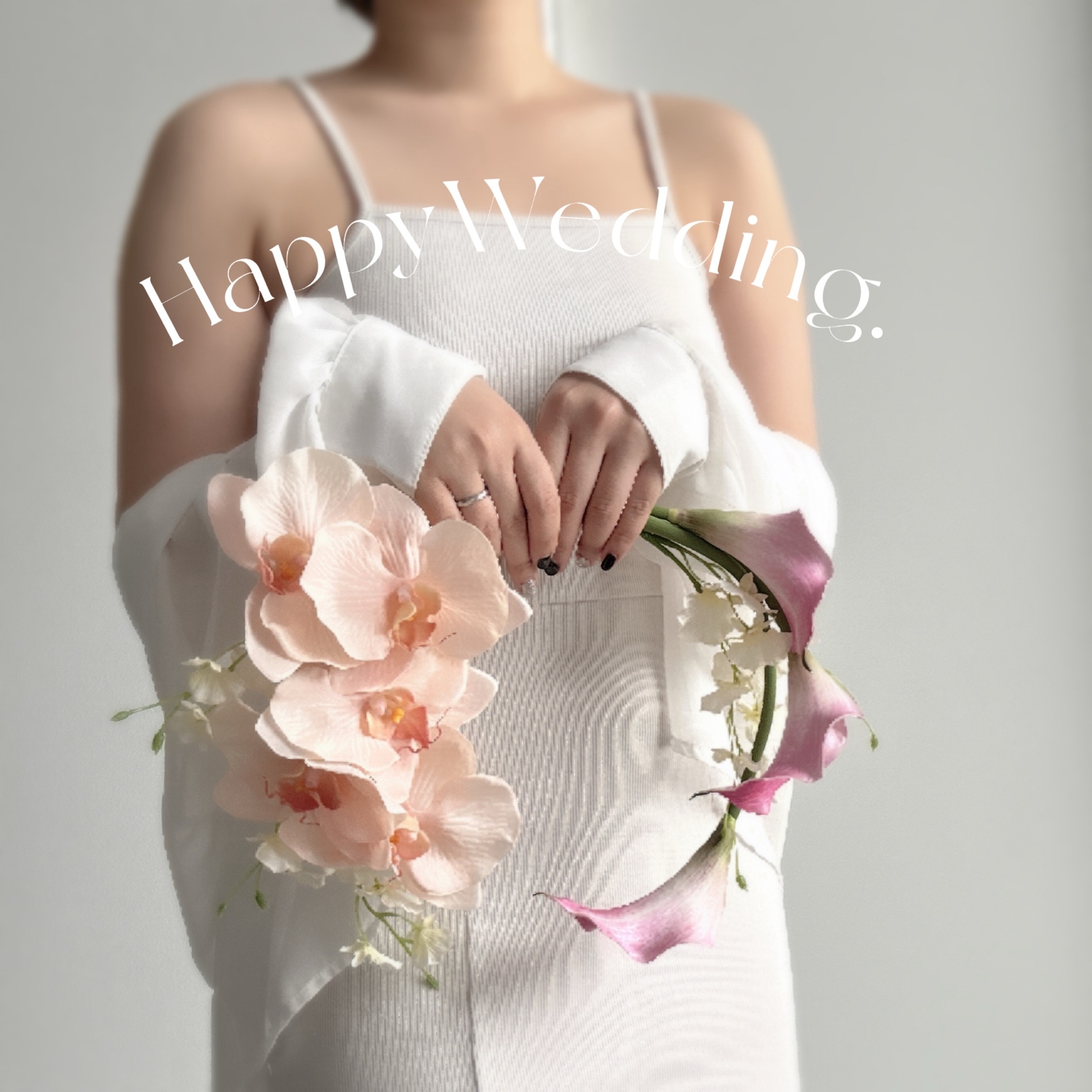 ホワイト 系 ♡ アーティフィシャルフラワーブーケ ウェディング