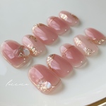 ＊pink×clear＊　ピンクネイル　ニュアンス　クリア　涼しげ　春夏　大人可愛い