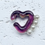 HEART bomb earcuff ( Plum's Temptation / プラムの誘惑ボム ) // 片耳用 (右耳)