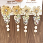 【新色追加💛】sunflower⭐︎*･《イヤリング/ピアス/サージカルステンレス/花/フラワー/オーロラ/ガラスドーム/ひまわり》