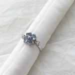 4㎜ハートのアクアマリンシルバーリング　KR7574　　ハートリング　　silver925