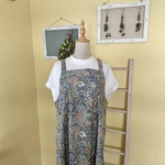 【SALE】エプロンワンピース　グリーン