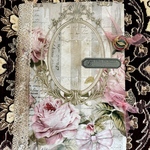 ＊予約品＊　ジャンクジャーナル雑記帳(vintage額縁) 束帳　ボタン付き