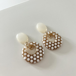 レトロなドットイヤリング/ピアス