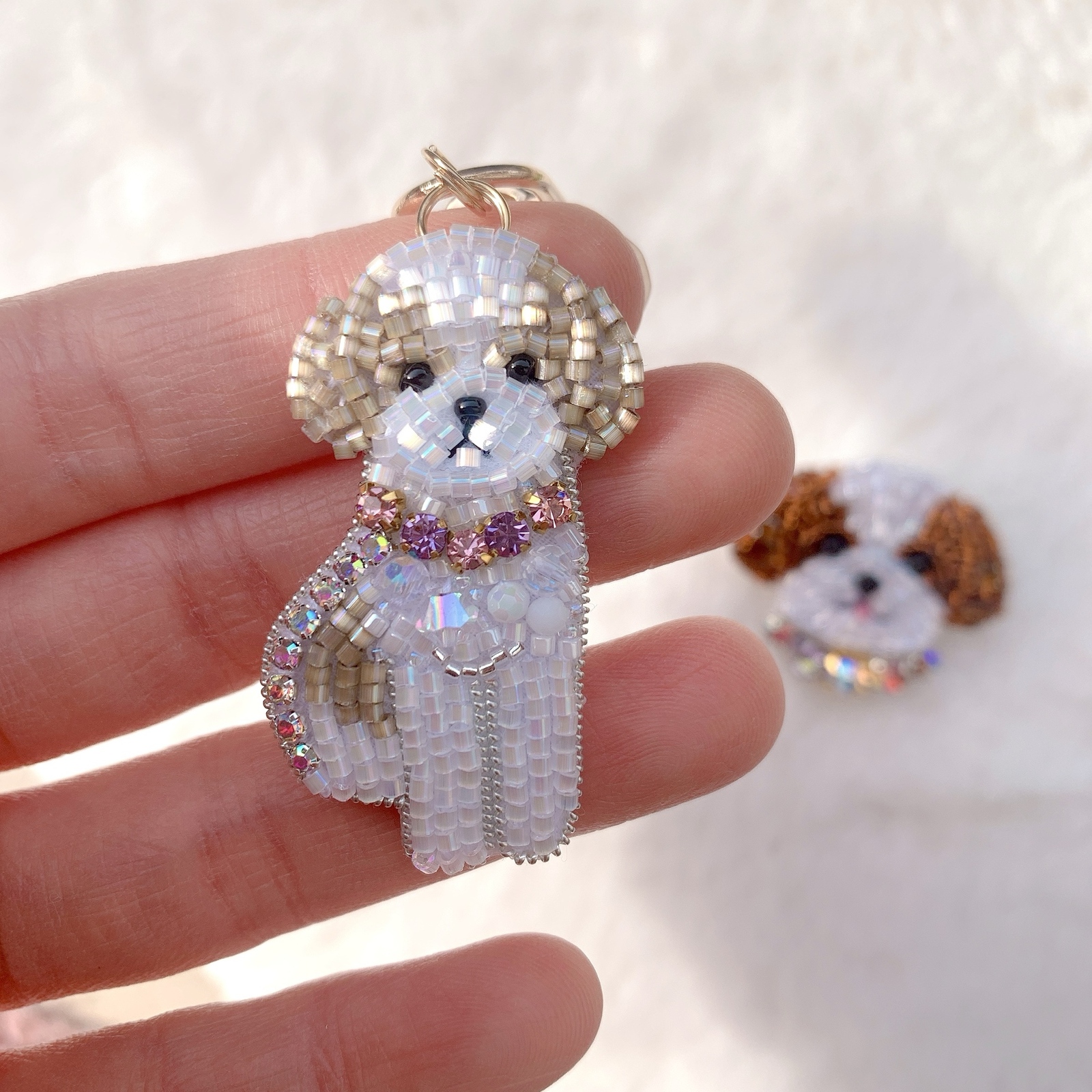 シーズーのビーズ刺繍 - -ramu-GALLERY | minne byGMOペパボ 国内最大